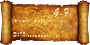 Gombó Fulvia névjegykártya